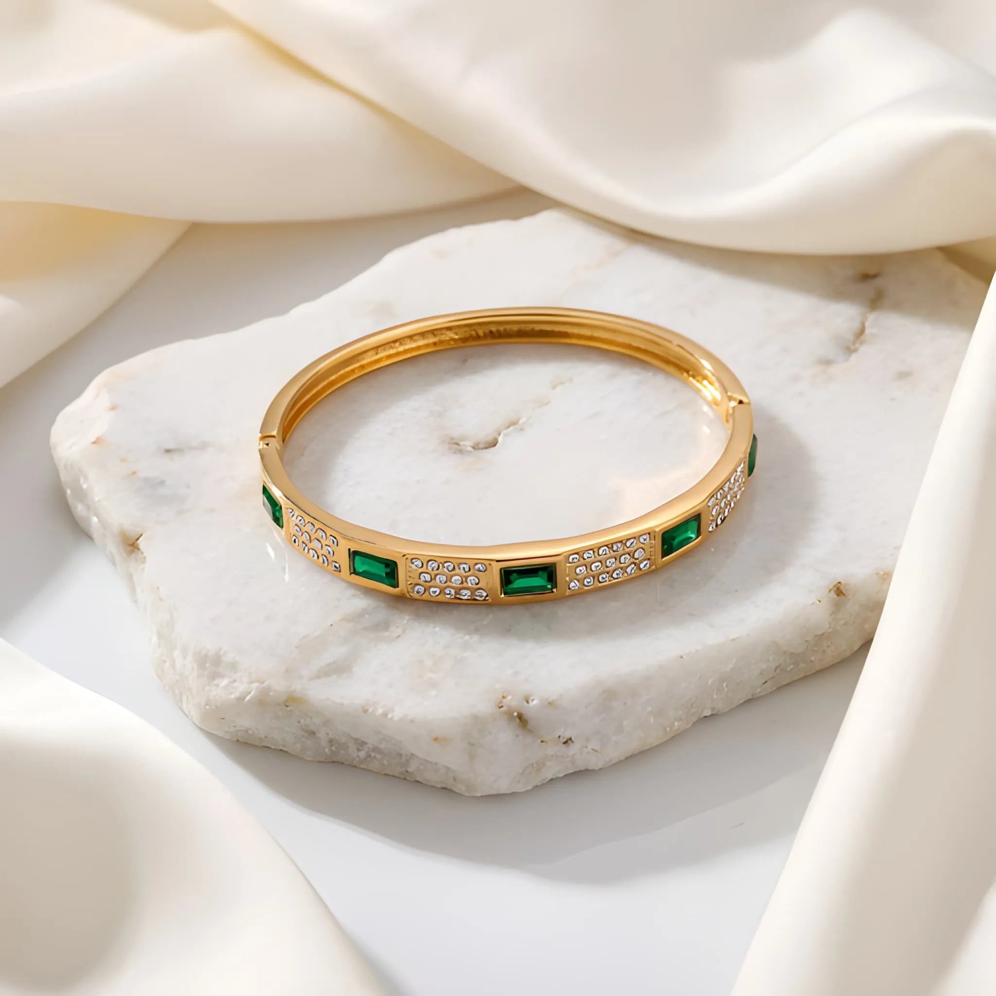 Emerald Luxe Bangle
