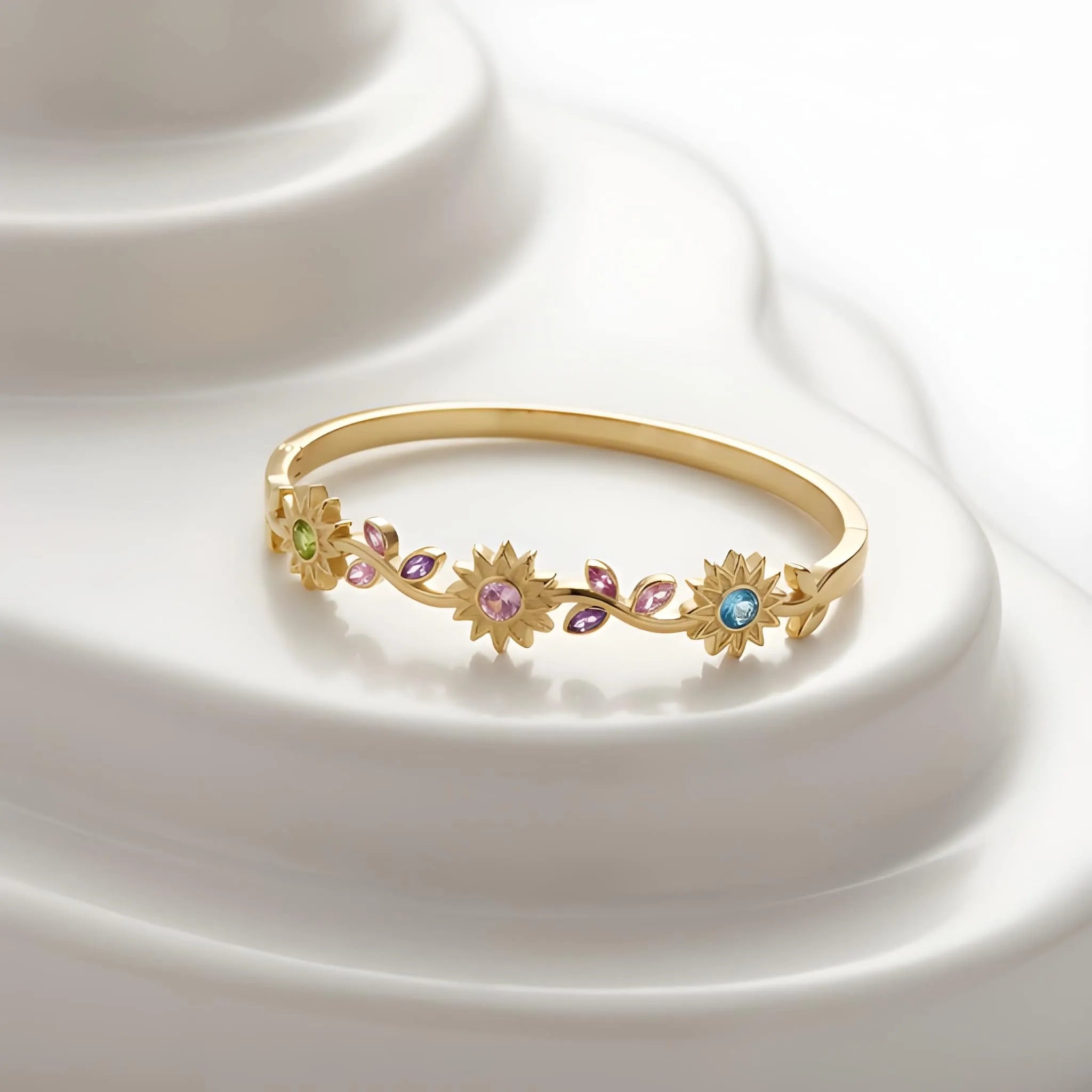 Flora Crystal Bangle