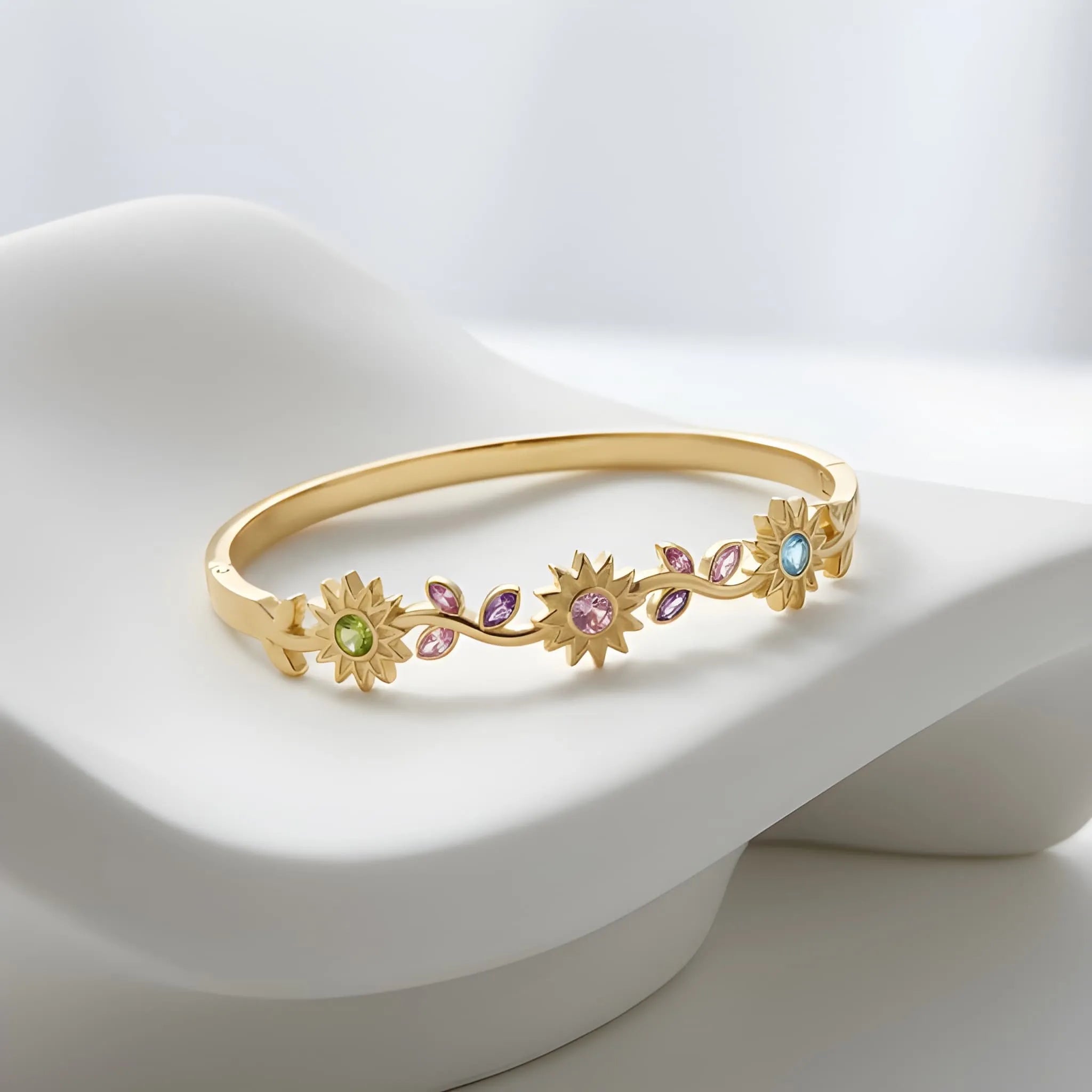 Flora Crystal Bangle
