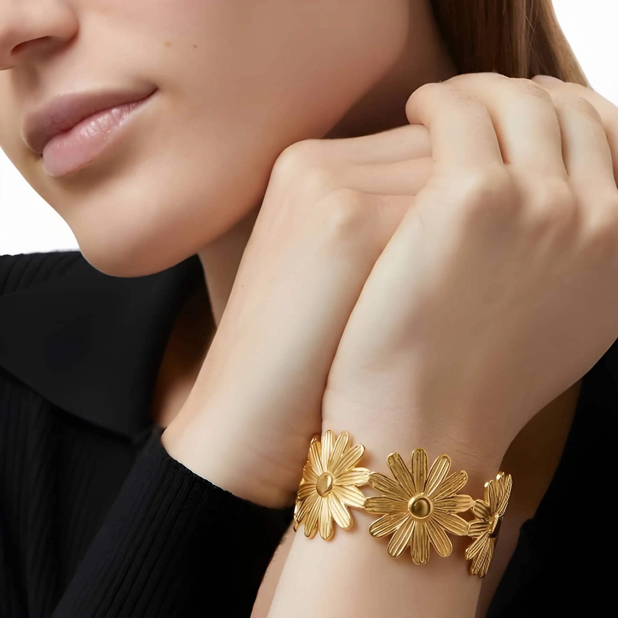 Golden Bloom Cuff