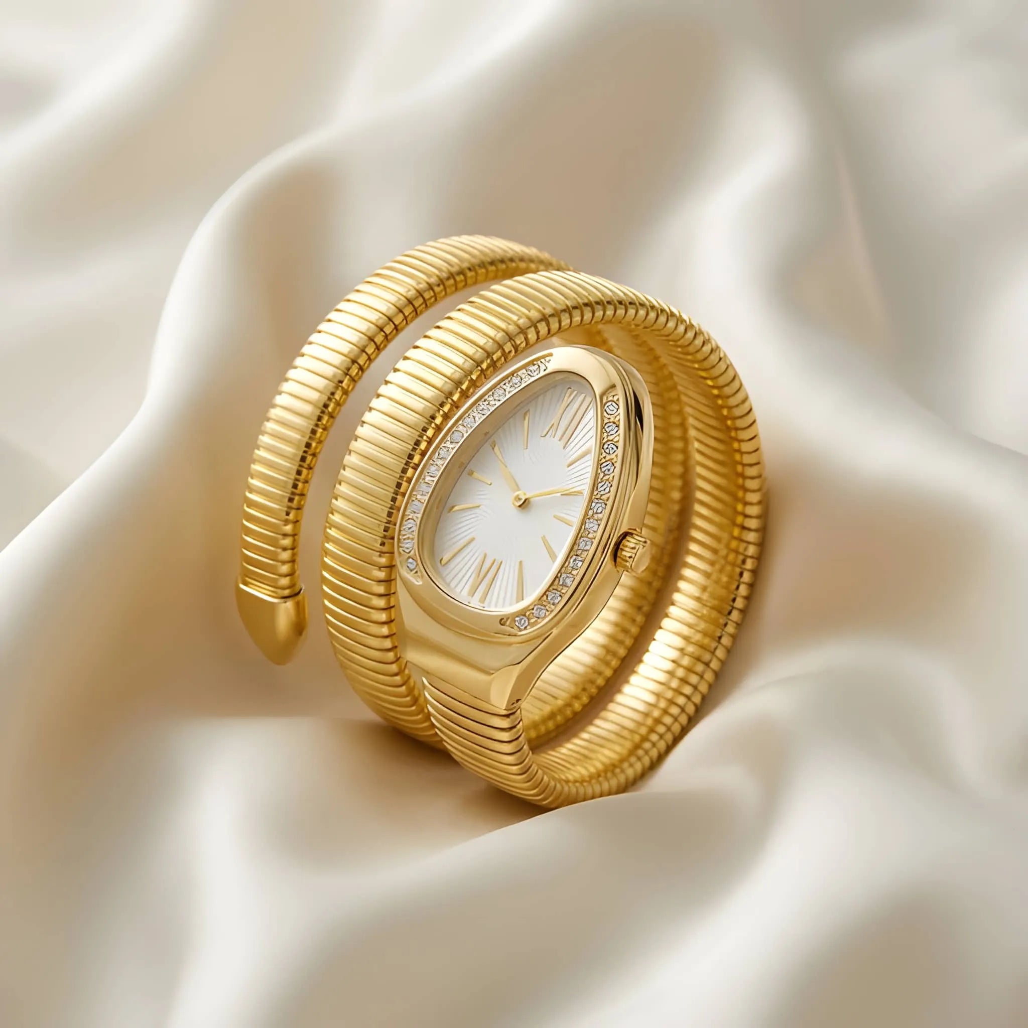 Serpentine Gold Watch