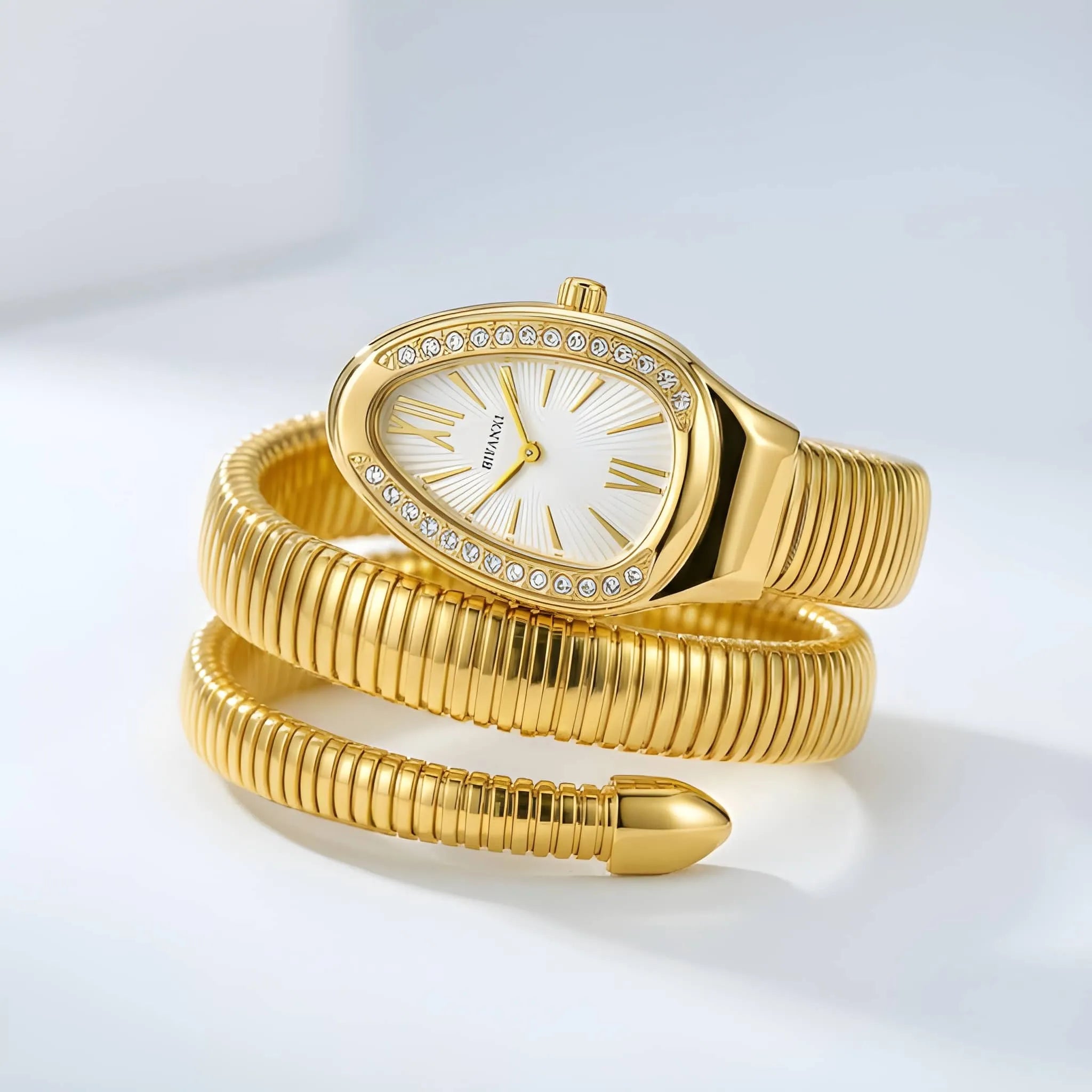 Serpentine Gold Watch